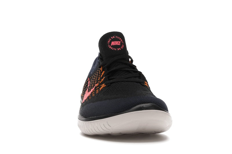 Nike Free RN Flyknit 2018 Black Flash Crimson Orange Peel
