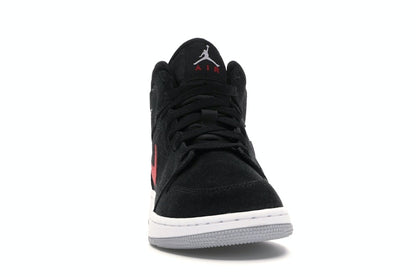 Jordan 1 Mid Multi-Color Swoosh Black (GS)