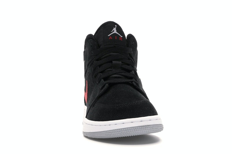 Jordan 1 Mid Multi-Color Swoosh Black (GS)