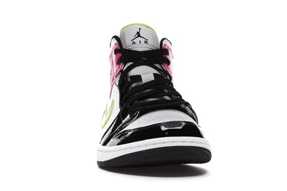 Jordan 1 Mid White Black Cyber Pink