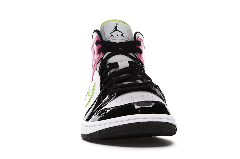 Jordan 1 Mid White Black Cyber Pink