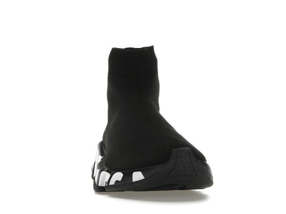 Balenciaga Speed Graffiti Trainers Black White Logo (Women's)
