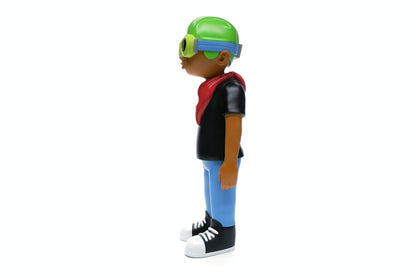 Hebru Brantley x Mindstyle Fly Boy Black Tee Vinyl Figure Multi