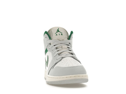 Jordan 1 Mid White Pure Platinum Pine Green (GS)