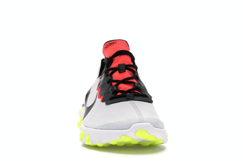Nike React Element 55 Pure Platinum Bright Crimson Volt