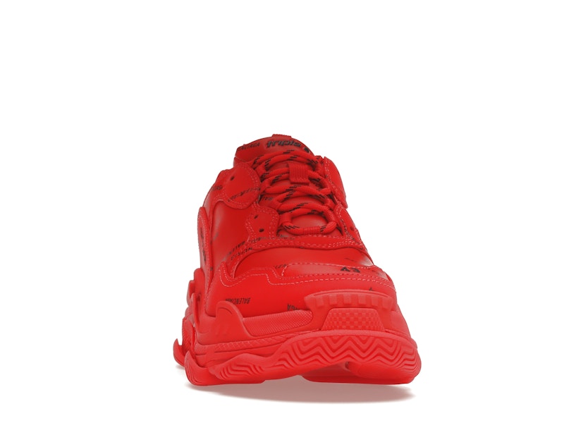 Balenciaga Triple S Allover Logo Red