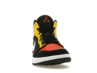Jordan 1 Mid Black Amarillo Orange