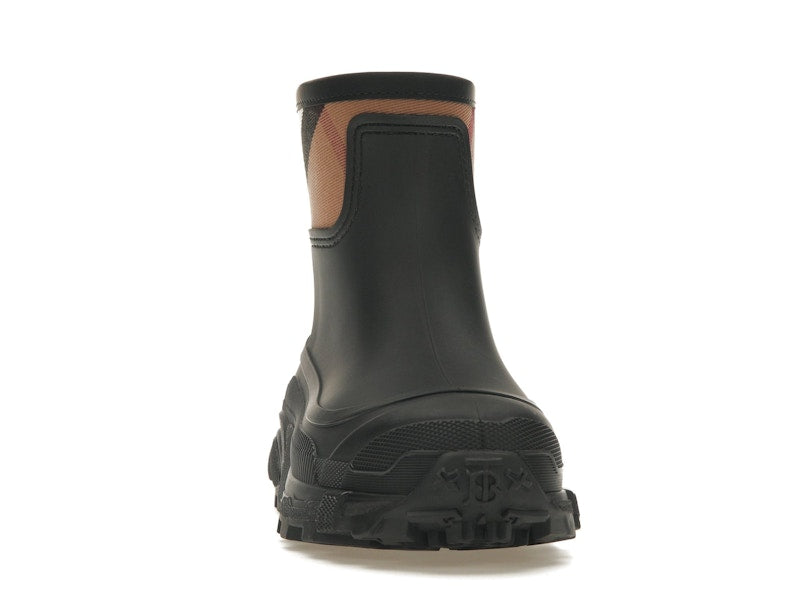 Burberry House Check Rain Boots Black Archive Beige (Women's)