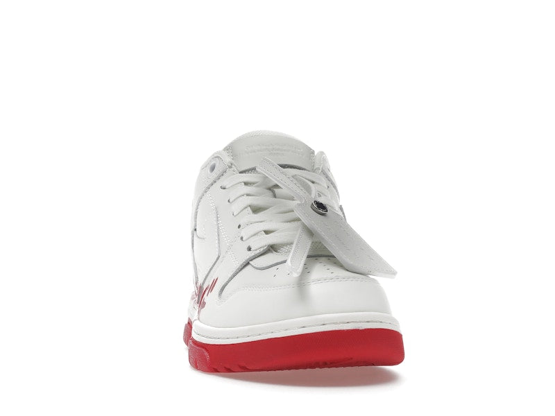 OFF-WHITE Out Of Office "OOO" Low Tops For Walking White White Red SS22