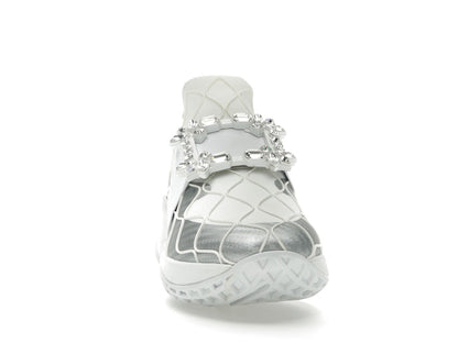 Roger Vivier Viv' Run Fabric Silver Crystal Buckle (Women's)