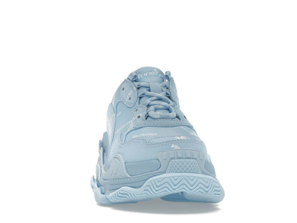 Balenciaga All Over Logo Triple S Blue Grey (Women's)