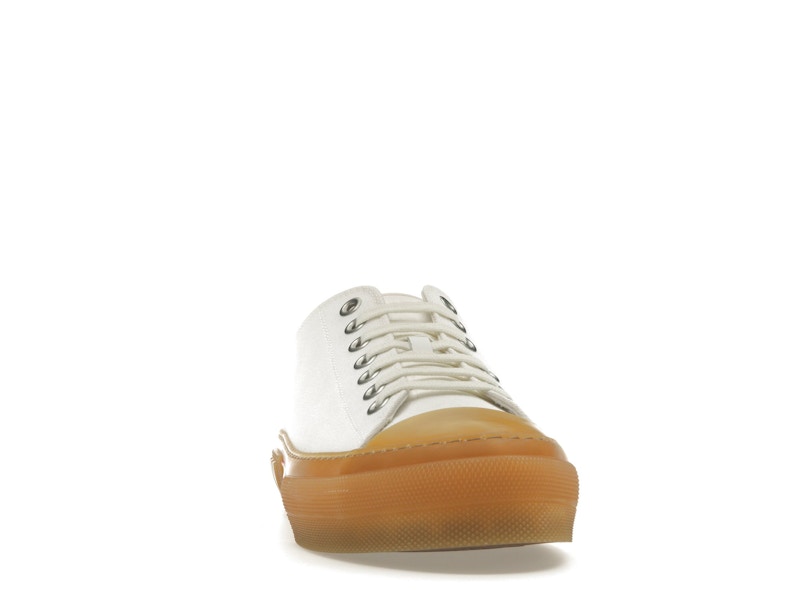 Burberry Logo Detail Cotton Trainer White