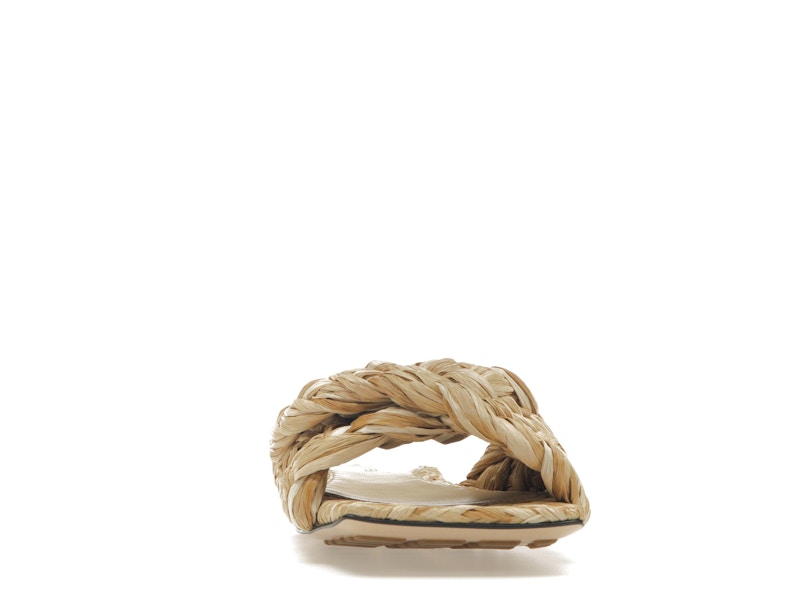Bottega Veneta Raffia Stretch Flat Sandals Macadamia (Women's)