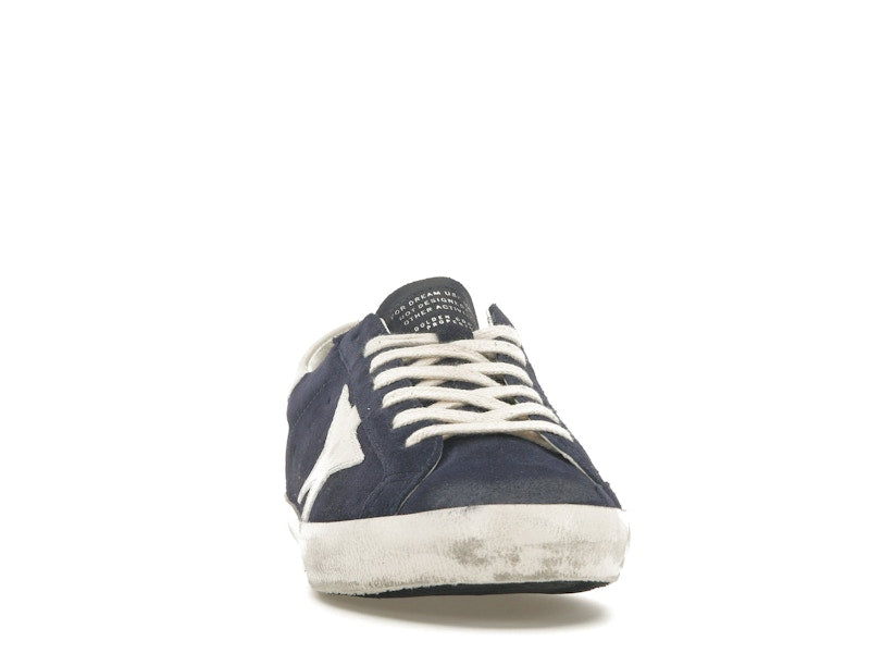 Golden Goose Super-Star Navy Suede White