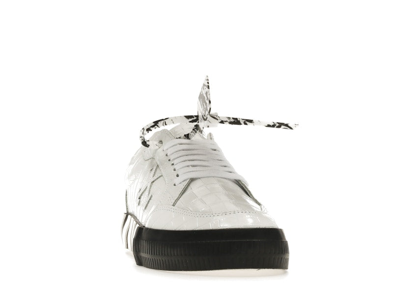 OFF-WHITE Vulc Low Croco Leather White Black