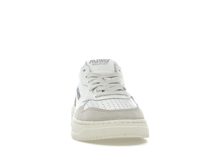 Autry Medalist Leather Low White Beige Suede (Women's)