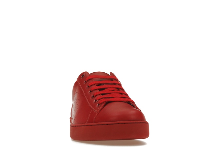 Gucci Ace Perforated Interlocking G Red