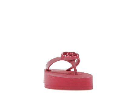 Gucci Chevron Thong Sandal Pink Rubber