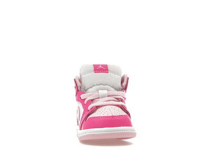 Jordan 1 Mid White Fierce Pink (TD)
