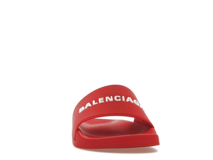 Balenciaga Pool Slide Red White