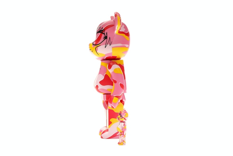 Bearbrick Andy Warhol Camo Ver. 100% & 400% Set Pink