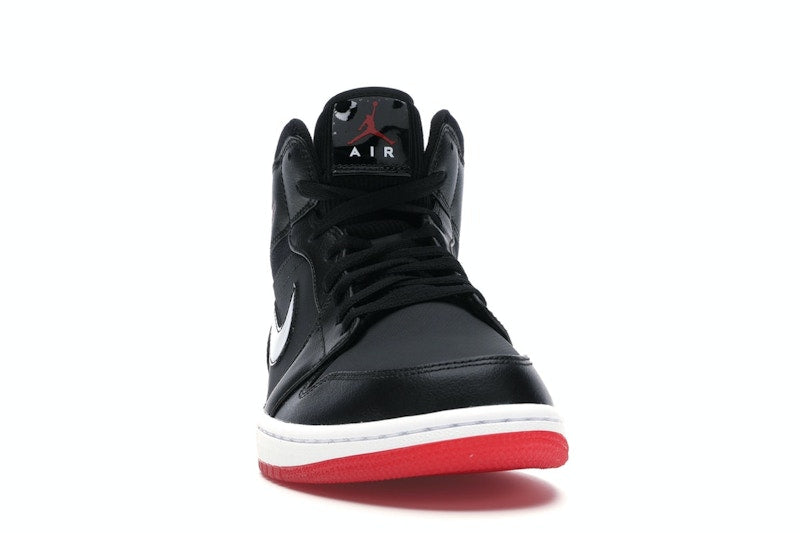 Jordan 1 Mid Black University Red