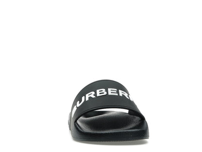 Burberry Logo Slides Black Optic White