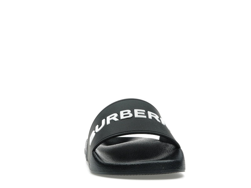 Burberry Logo Slides Black Optic White