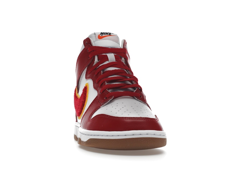 Nike Dunk High Chenille Swoosh White Gym Red