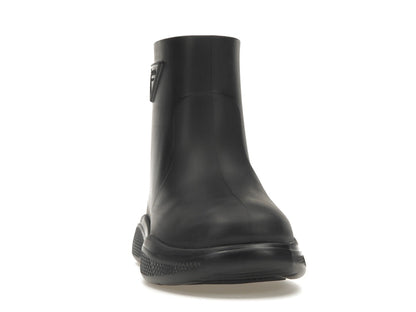 Prada Pull-On Rain Booties Black Rubber