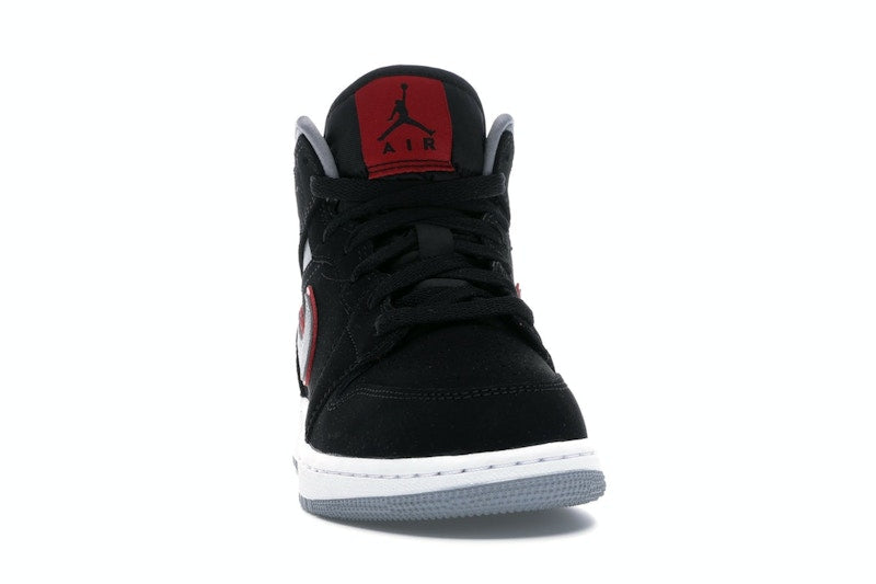 Jordan 1 Mid Black Particle Grey Gym Red (GS)