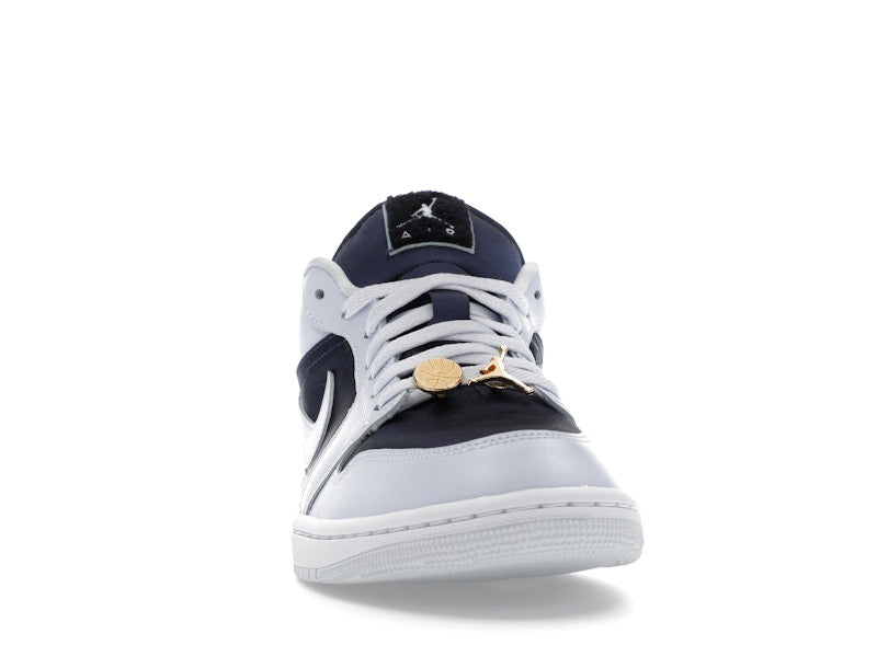 Jordan 1 Low SE Football Grey White Gym Red Midnight Navy (Women's)