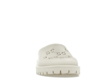 Gucci Slip-on Sandal Cut Out Monogram Mystic White