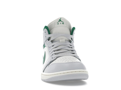 Jordan 1 Mid White Pure Platinum Pine Green