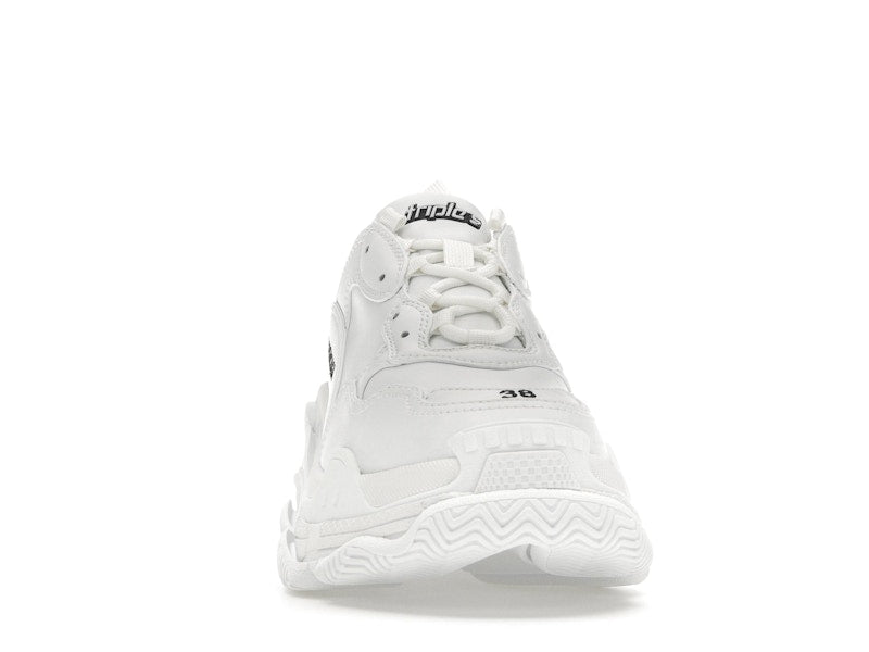 Balenciaga Triple S Synthetic Leather Triple White (Women's)