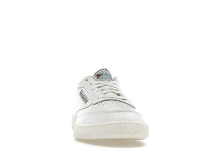 Reebok Club C 85 White Teal Burgundy Logo