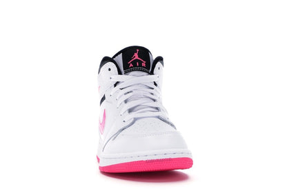 Jordan 1 Mid White Black Hyper Pink (GS)