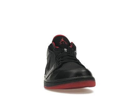 Jordan 1 Retro Low Black Metallic Silver Varsity Red
