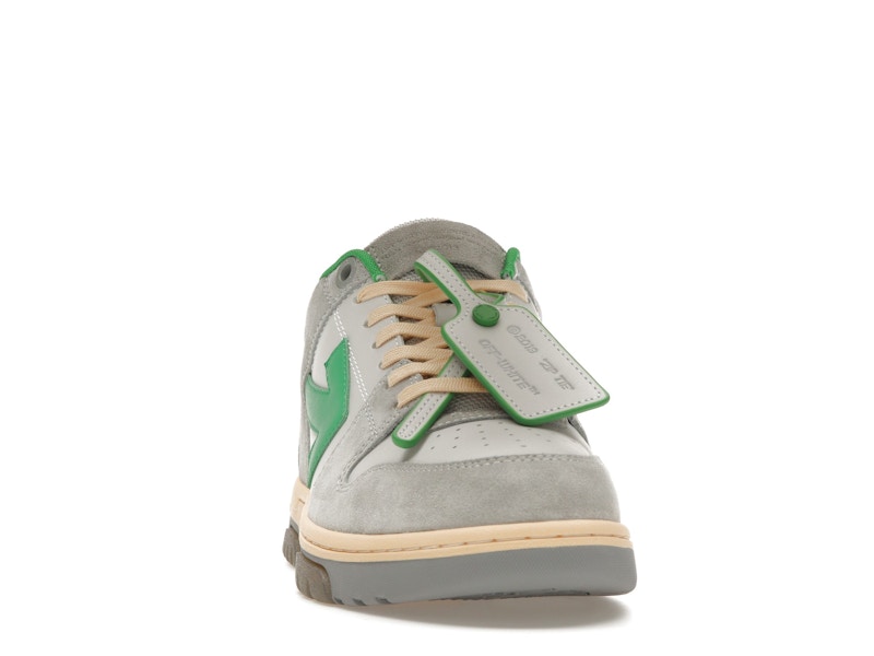 OFF-WHITE Out Of Office OOO Low Tops Light Grey Green