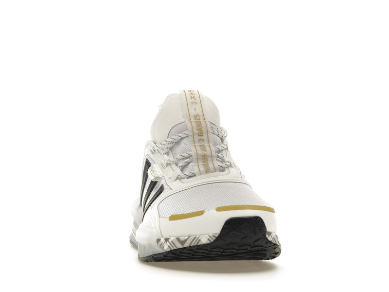 adidas NMD R1 V3 White Black Gold Tartan Trefoil