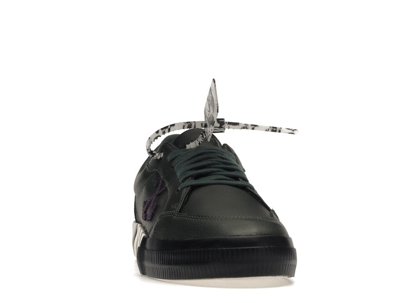 OFF-WHITE Vulc Low Dark Green Leather