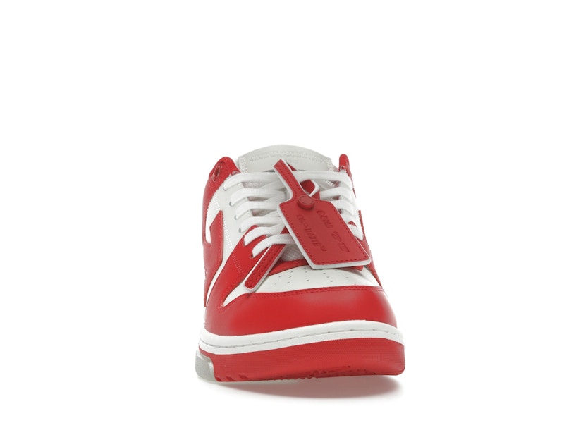 OFF-WHITE Out Of Office OOO Low Tops Red White