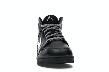 Jordan 1 Mid Black White Speckle (GS)