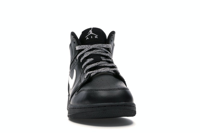 Jordan 1 Mid Black White Speckle (GS)