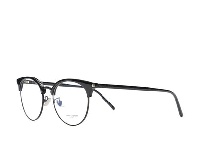 Saint Laurent Round-Frame Acetate Optical Frames Black Black Transparent (SL233F-30002729-001)