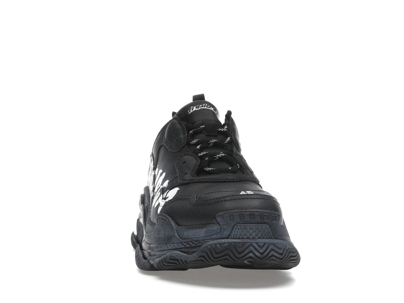 Balenciaga Triple S Black White Graffiti