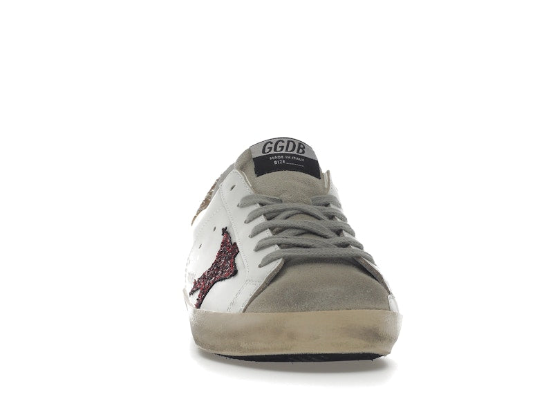 Golden Goose Super-Star White Red Glitter (Women's)