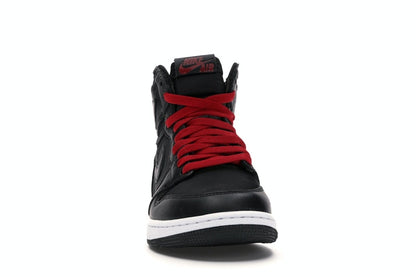 Jordan 1 Retro High Black Satin Gym Red Black (GS)
