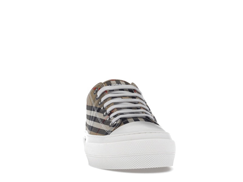 Burberry Vintage Check Cotton Sneakers Archive Beige White