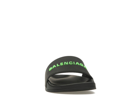Balenciaga Pool Slide Black Fluo Green (Women's)